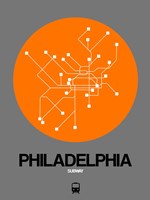 Philadelphia Orange Subway Map Fine Art Print