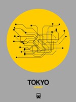 Tokyo Yellow Subway Map Fine Art Print