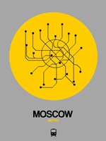 Moscow Yellow Subway Map Fine Art Print