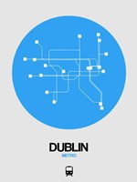 Dublin Blue Subway Map Fine Art Print