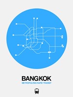 Bangkok Blue Subway Map Fine Art Print
