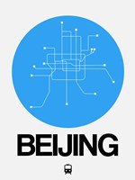 Beijing Blue Subway Map Fine Art Print