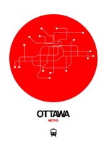 Ottawa Red Subway Map Fine Art Print