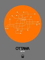 Ottawa Orange Subway Map Fine Art Print