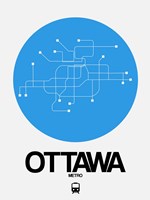 Ottawa Blue Subway Map Fine Art Print
