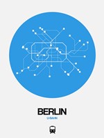 Berlin Blue Subway Map Fine Art Print