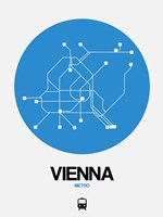 Vienna Blue Subway Map Fine Art Print