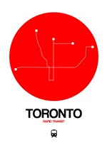 Toronto Red Subway Map Fine Art Print