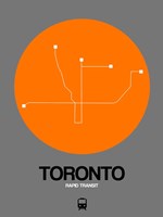 Toronto Orange Subway Map Fine Art Print