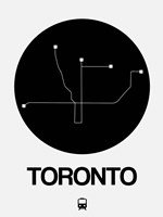 Toronto Black Subway Map Fine Art Print