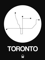 Toronto White Subway Map Fine Art Print