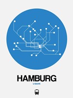 Hamburg Blue Subway Map Fine Art Print