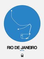 Rio De Janeiro Blue Subway Map Fine Art Print