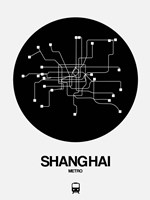 Shanghai Black Subway Map Fine Art Print
