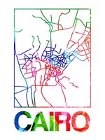 Cairo Watercolor Street Map Fine Art Print