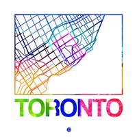 Toronto Watercolor Street Map Fine Art Print