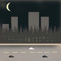 Nightime in the City I Fine Art Print