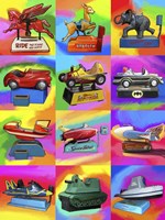 Pop Art Kiddie Rides Fine Art Print
