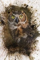 Great Horned Owl In The Cemetery Fine Art Print