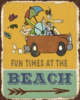 Lodge Sign - Fun Times at the Beach Fine Art Print