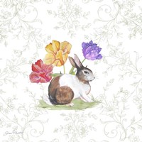 Bunnies In The Tulips-D Fine Art Print