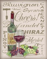 Cheers Wine Art - White Fine Art Print
