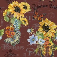 Jaime mon Jardin - Brown Fine Art Print