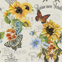 Jaime mon Jardin - White Fine Art Print