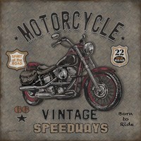 Motorcycle Speedway I Fine Art Print