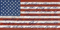 Old Glory On Wood-D Fine Art Print