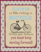 Life Bicycle Message 1 Fine Art Print
