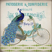 Peacock On Bicylce - E Fine Art Print