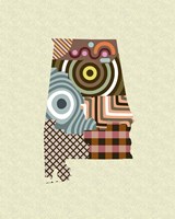 Alabama State Map Fine Art Print