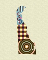 Delaware State Map Fine Art Print