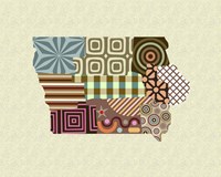 Iowa State Map Fine Art Print