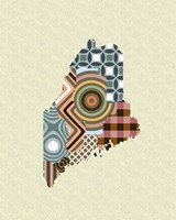 Maine State Map Fine Art Print