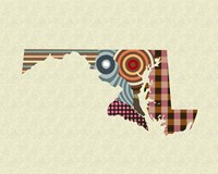 Maryland State Map Fine Art Print