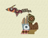 Michigan State Map Fine Art Print