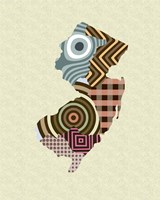 New Jersey State Map Fine Art Print