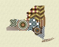 New York State Map Fine Art Print