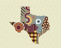 Texas State Map Fine Art Print