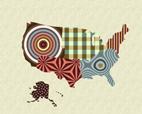 USA Map Fine Art Print