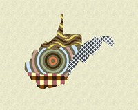 West Virginia State Map Fine Art Print