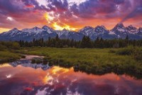 Black Ponds Sunset 1 Fine Art Print