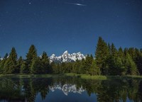 Iridium Flare over Grand Teton Fine Art Print