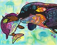 Love as large as a whale Fine Art Print