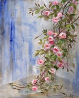 Rosebush and Glass Fine Art Print