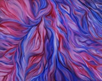 Pink And Blue Flower Abstract Fine Art Print