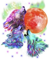 Three Wolves Fine Art Print