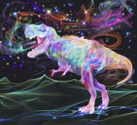 Rainbow Trex 2 Framed Print